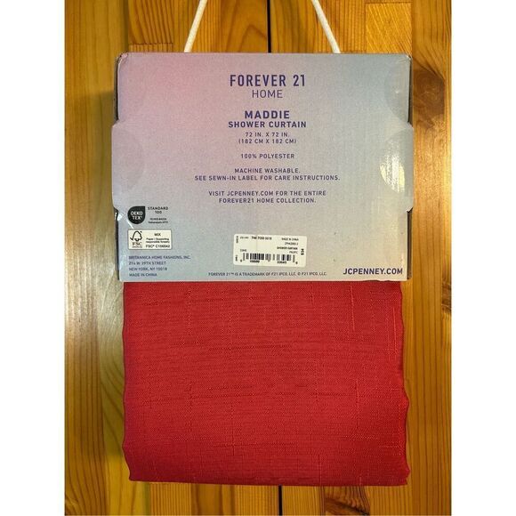 Forever 21 Home Maddie "Girl Power" Shower Curtain nwt (0268) - Picture 2 of 3